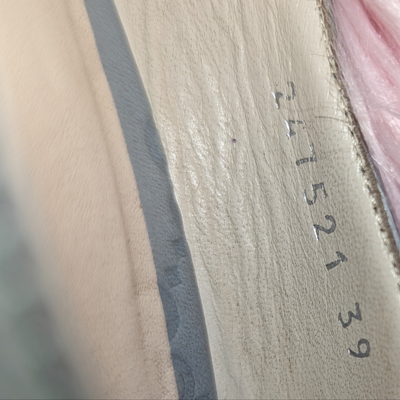 Gucci Monogram Baby Blue Open Heeled Pumps Authentic - Picture 10 of 12